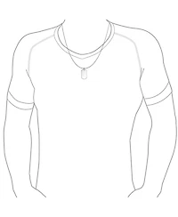 Bling Jewelry Medium Plain Simple Basic Cool Identification Military Army Dog Tag Pendant Necklace Sterling Silver