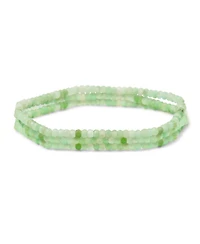 Bling Jewelry Natural Tiny Faceted Ombre Petite Seed Caviar Rondelle Beads Stretch Bracelets Stackable Set of 3 Strands