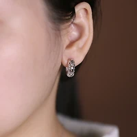 Bling Jewelry Open Heart Cut Out Filigree Endless Huggie Small Hoop Earrings Hinged Sterling Silver