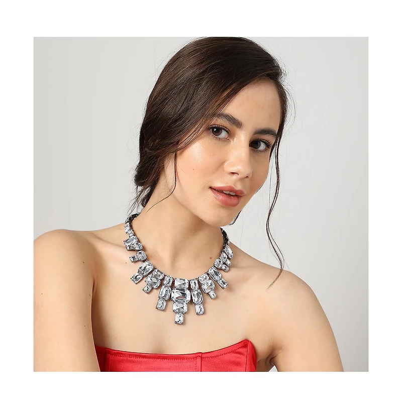 Sohi Women's Crystal Statement Necklace