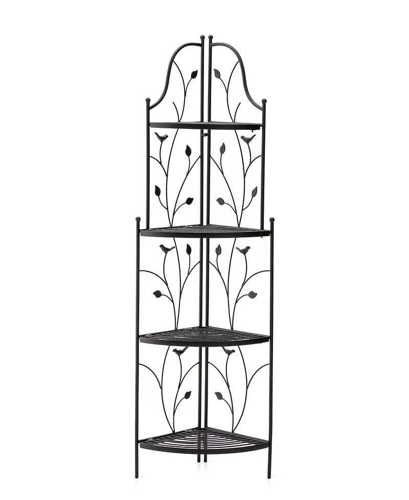 Glitzhome 52" H 4-Tiered Metal Corner Shelf Plant Stand or Storage Rack