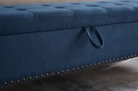 59" Bed Bench Ottoman with Storage Fabric