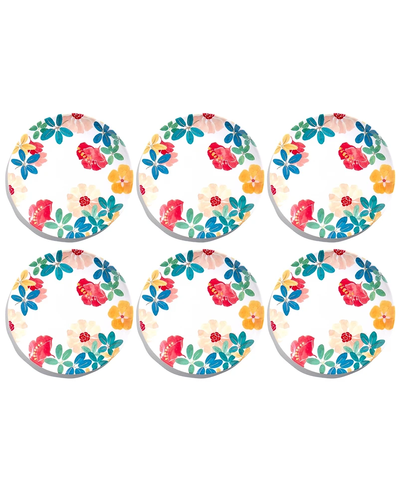 Abode Homewares Audrey Floral Dinner Plates, Set of 6