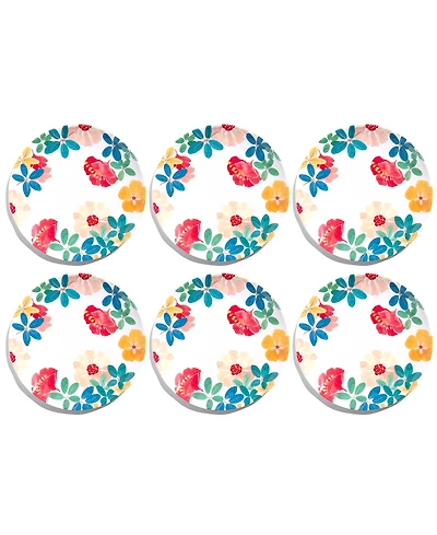 Abode Homewares Audrey Floral Dinner Plates, Set of 6