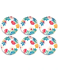 Abode Homewares Audrey Floral Dinner Plates, Set of 6