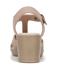 LifeStride Women's Everly Washable Block Heel Strappy Sandals