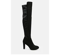 fauna knee high block heeled boots