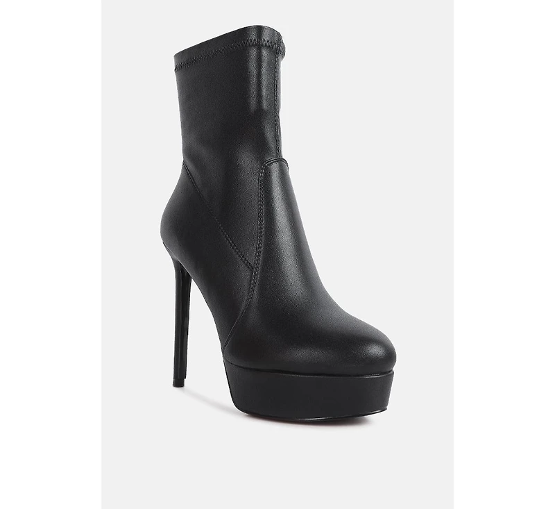Rossetti stretch pu high heel boots