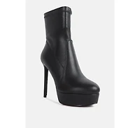 Rossetti stretch pu high heel boots