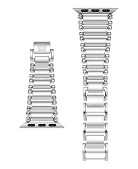 Anne Klein Women's Silver-Tone Tapered Link Band designed for Apple Watch 42mm (Series 1-3 only) & 44/45/46/49mm (Ultra & Ultra 2)