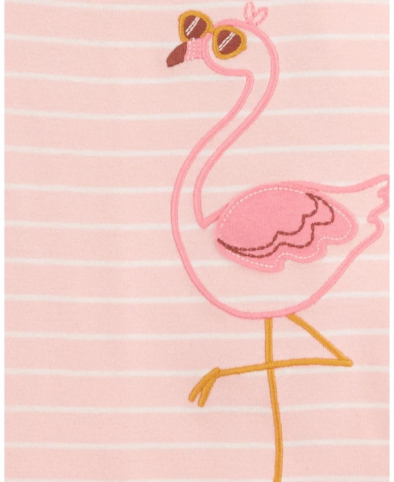 Carter's Toddler Girls Flamingo Print Pajama Set, 4 Piece Set