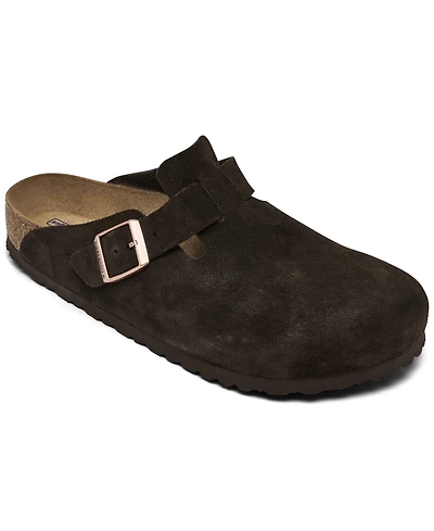 Birkenstock Men's Boston Soft Footbed Suede Leather Clogs from Finish Line