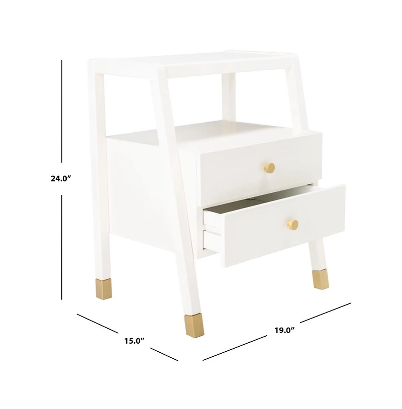 Cove 2 Drawer 1 Shelf Accent Table