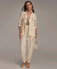 Donna Karan New York Womens Utility Jacket Belted Cargo Pants