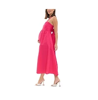Ripe Maternity Tamara Tie Back Dress Hot Pink