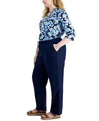 Charter Club Plus 100% Linen Pants, Exclusively at Macy's