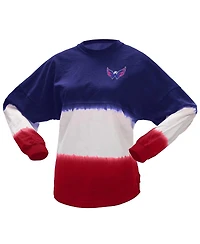 Women's Spirit Jersey Navy, Red Washington Capitals Ombre Long Sleeve T-shirt