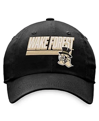 Men's Top of the World Black Wake Forest Demon Deacons Slice Adjustable Hat