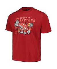 Men's and Women's Nba x Brain Dead Red Toronto Raptors Identify Artist Series T-shirt