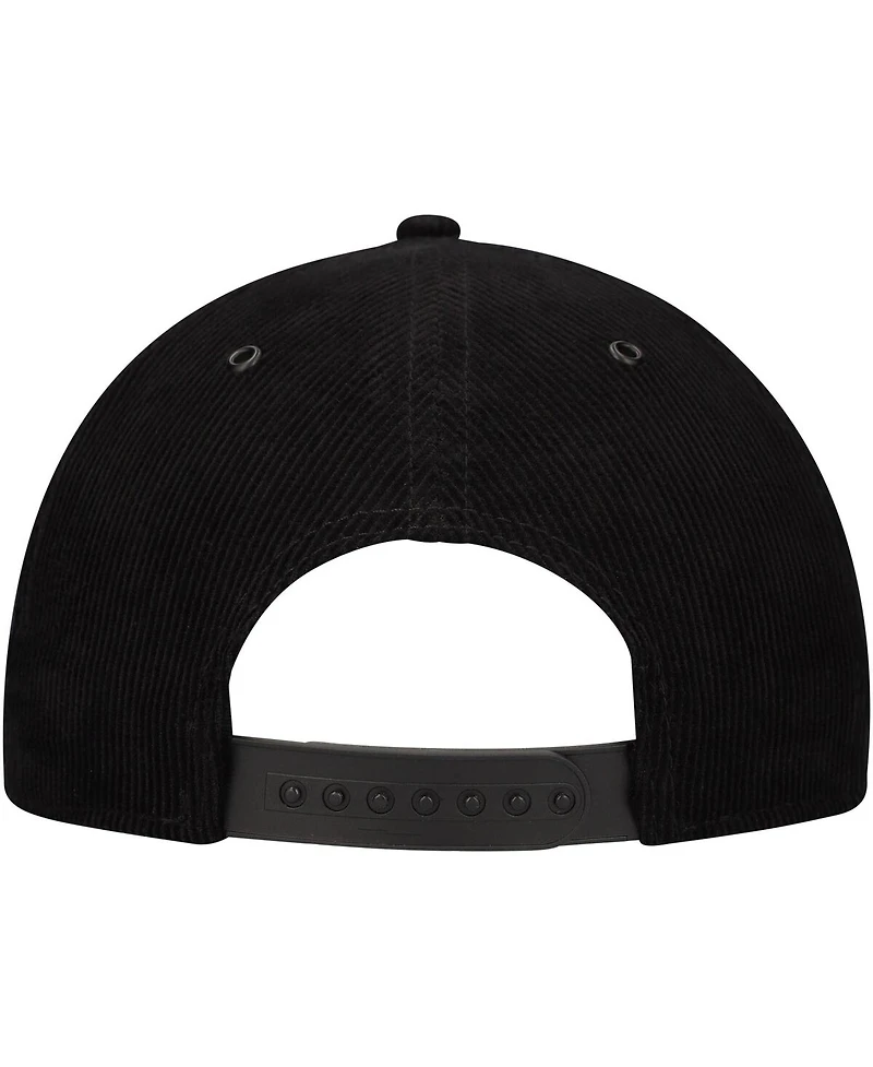 Men's American Needle Black Chicago Blackhawks Corduroy Chain Stitch Adjustable Hat