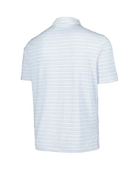 Men's Ahead White Wgc-Dell Technologies Match Play Islander Feed Striped Polo Shirt