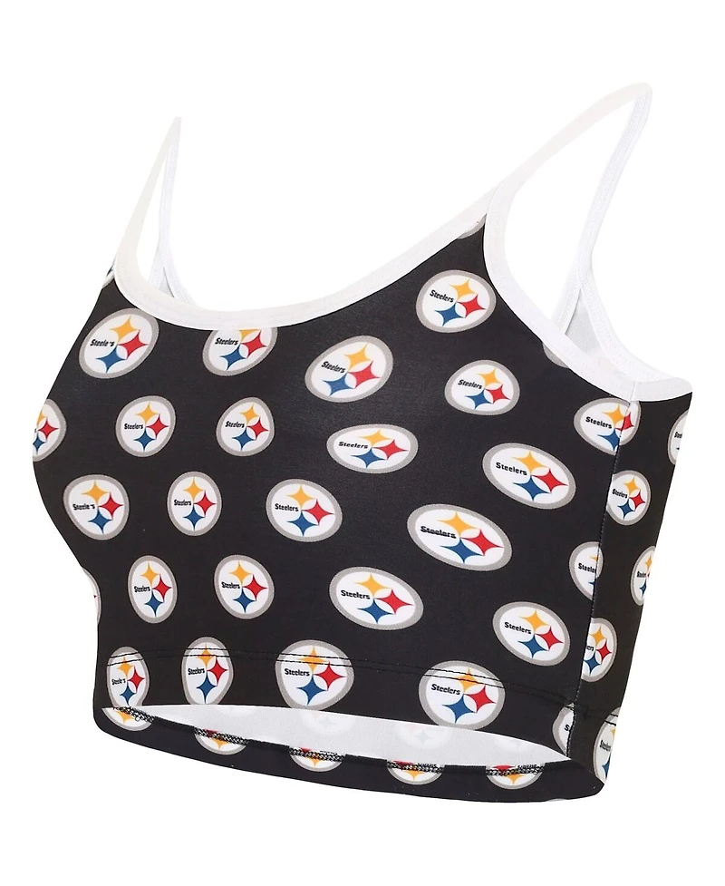 Women's Concepts Sport Black Pittsburgh Steelers Gauge Lounge Bralette