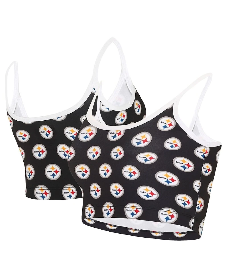 Women's Concepts Sport Black Pittsburgh Steelers Gauge Lounge Bralette