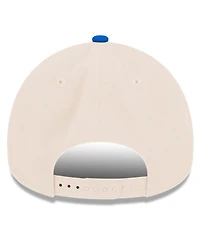 Men's New Era Cream, Blue Trackhouse Racing 9FORTY A-Frame Adjustable Hat