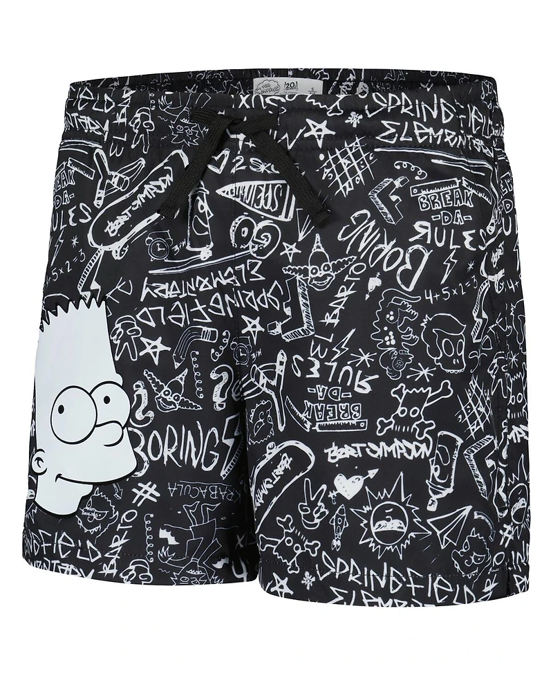 Big Boys and Girls Freeze Max Black The Simpsons Bart Simpson Sketch Shorts
