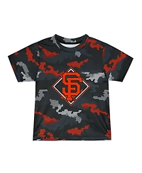 Toddler Boys and Girls Fanatics Black San Francisco Giants Field Ball T-shirt and Shorts Set