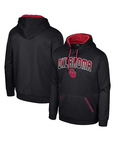 Men's Colosseum Black Oklahoma Sooners Reese Pullover Hoodie