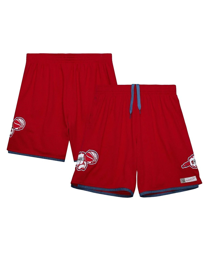 Men's Mitchell & Ness Red AND1 Mixtape Mesh Shorts