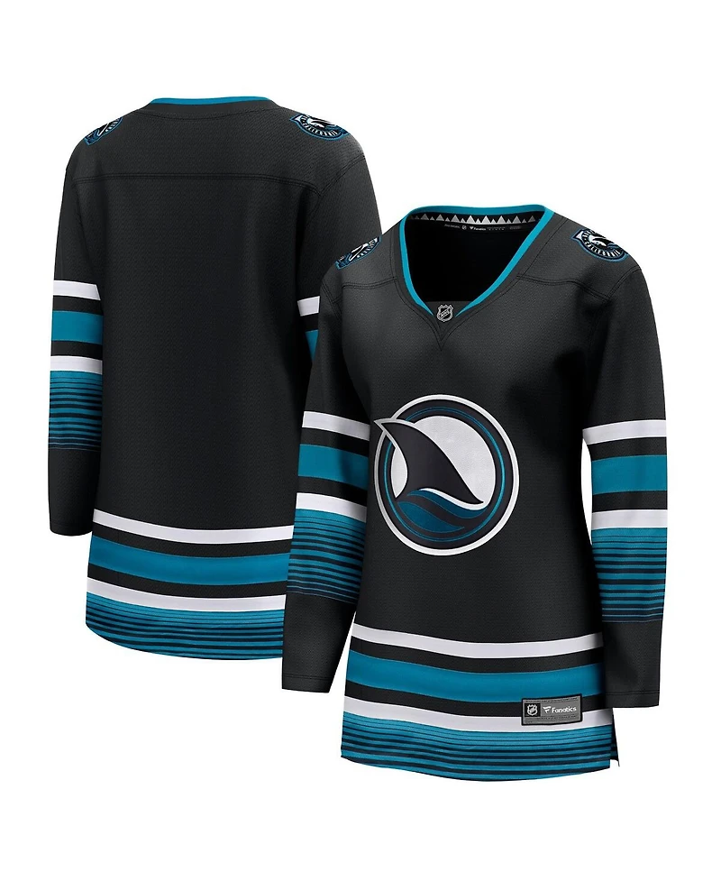 Women's Fanatics Black San Jose Sharks Alternate Premier Breakaway Jersey