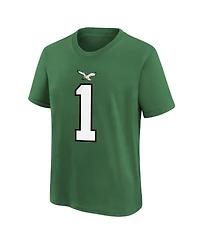 Little Boys and Girls Nike Jalen Hurts Kelly Green Philadelphia Eagles Player Name Number T-shirt