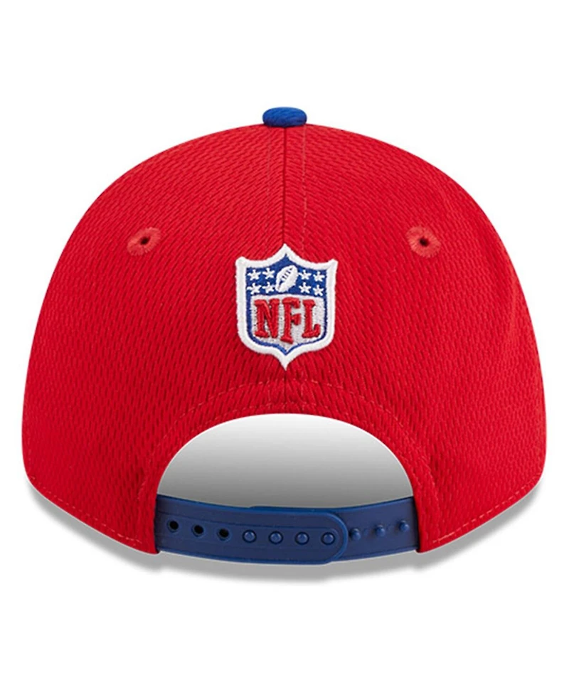 Men's New Era Red, Royal New York Giants 2023 Sideline 9FORTY Adjustable Hat