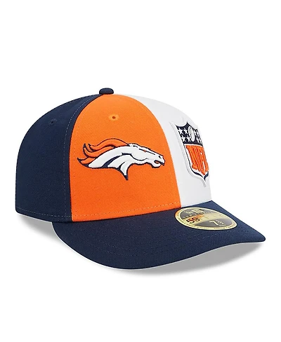 Men's New Era Orange, Navy Denver Broncos 2023 Sideline Low Profile 59FIFTY Fitted Hat