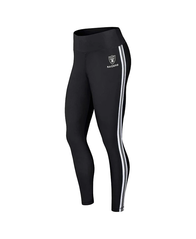 Women's Wear by Erin Andrews Black Las Vegas Raiders Color Block Leggings