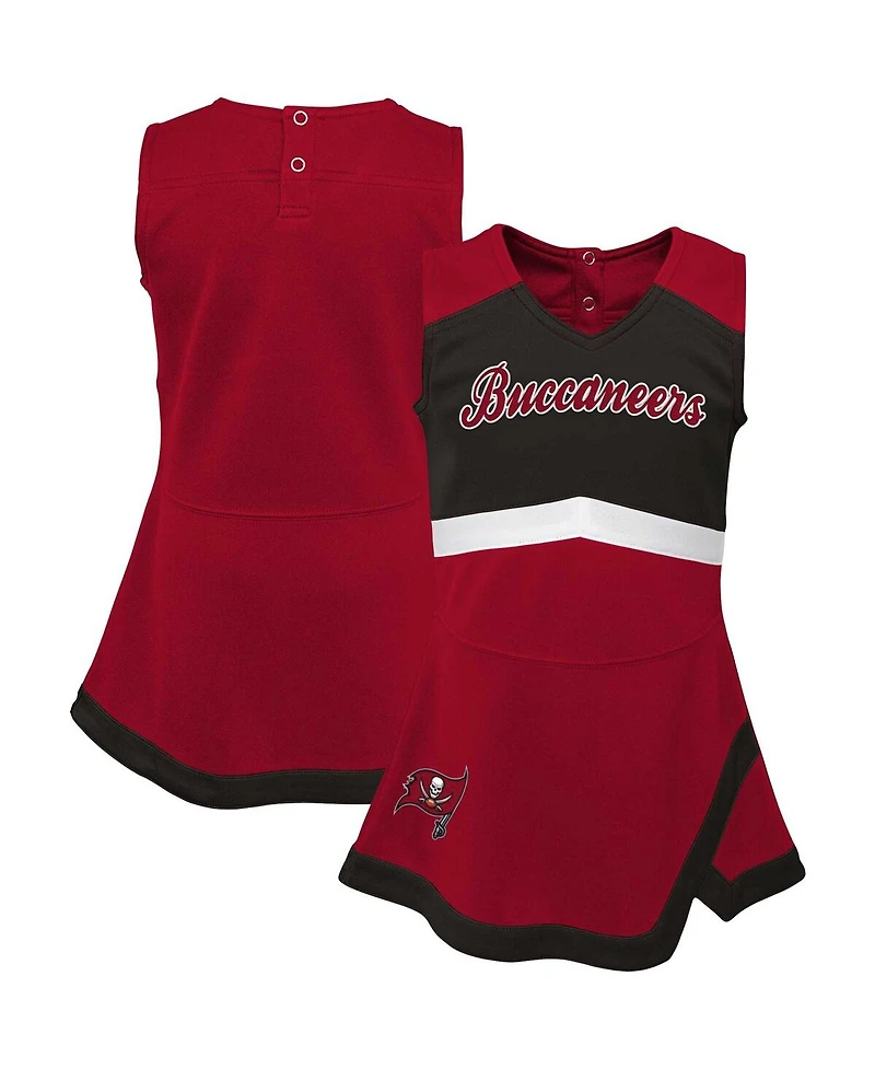Baby Girls Red Tampa Bay Buccaneers Cheer Captain Jumper Dress