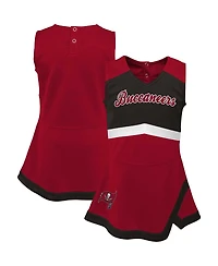 Baby Girls Red Tampa Bay Buccaneers Cheer Captain Jumper Dress