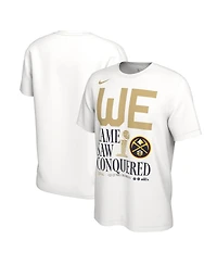 Men's Nike White Denver Nuggets 2023 Nba Finals Champions Celebration Parade T-shirt