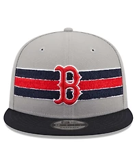 Men's New Era Gray, Navy Boston Red Sox Band 9FIFTY Snapback Hat