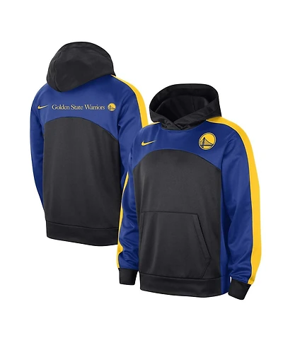 Men's Nike Black, Royal Golden State Warriors Authentic Starting Five Force Performance Pullover Hoodie