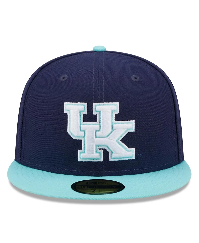 Men's New Era Navy, Light Blue Kentucky Wildcats 59FIFTY Fitted Hat