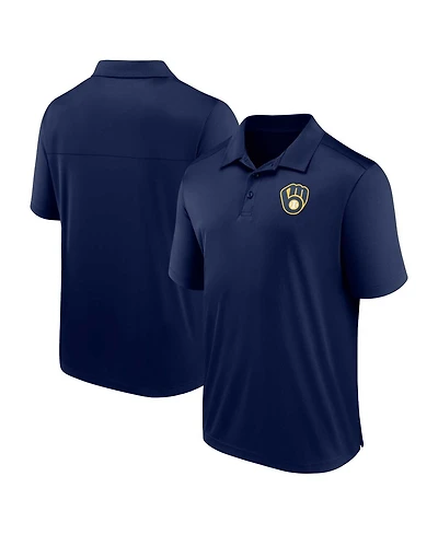 Men's Fanatics Navy Milwaukee Brewers Logo Polo Shirt