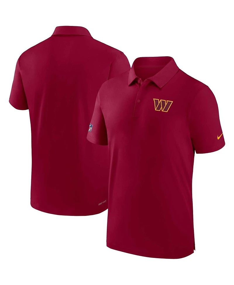 Men's Nike Burgundy Washington Commanders Sideline Coaches Dri-fit Polo Shirt