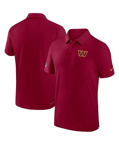 Men's Nike Burgundy Washington Commanders Sideline Coaches Dri-fit Polo Shirt