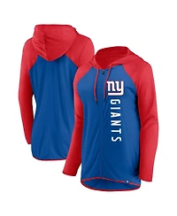 Women's Fanatics Royal, Red New York Giants Forever Fan Full-Zip Hoodie
