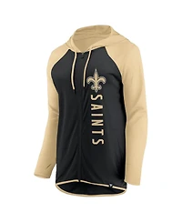 Women's Fanatics Black, Gold New Orleans Saints Forever Fan Full-Zip Hoodie