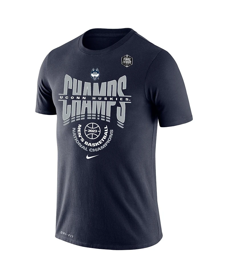Nike Navy UConn Huskies 2023 Ncaa Men's Basketball National Champions Locker Room Big and Tall Performance T-shirt