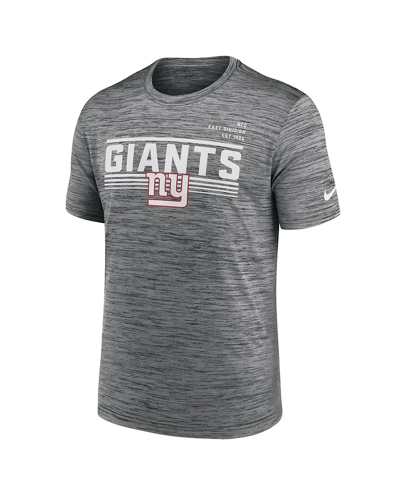 Men's Nike Gray New York Giants Yardline Velocity Performance T-shirt